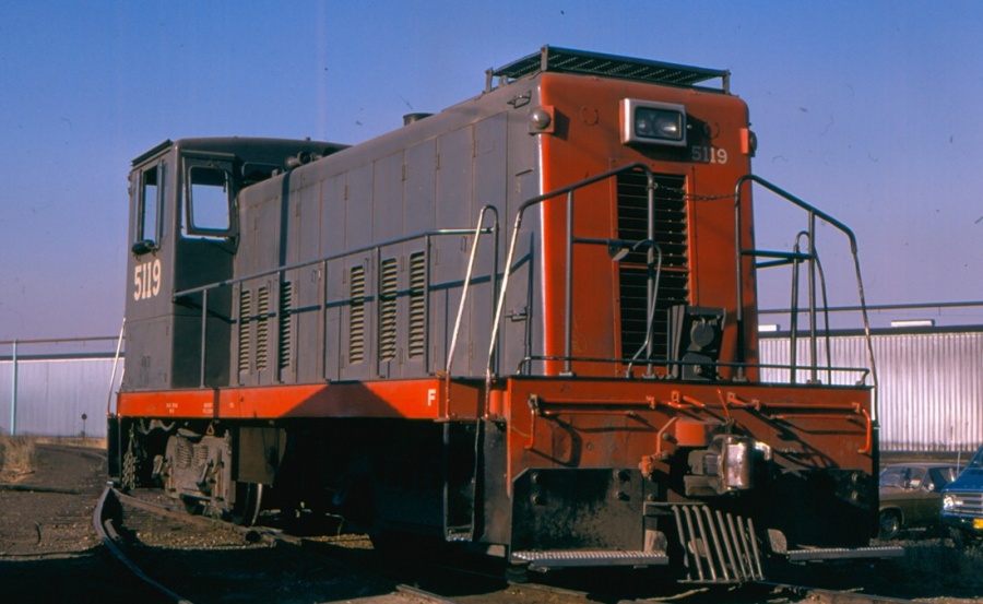 SP 5119 - Now owned by White City Terminal & Utility Company - rests in the yard to be called upon at a moment's notice. Photo by Todd Montgomery 7-17-197